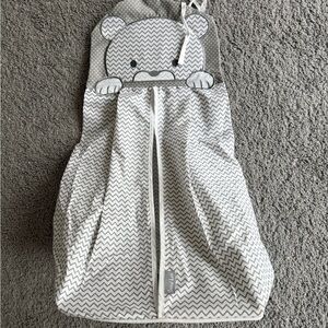 Grey Chevron Bear Diaper Stacker